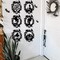 Halloween Wall Decals – Female & Male Skeleton Portraits, Haunted House, Trick or Treat, Pumpkin & Flying Witch, Nursery & Home Wall Stickers